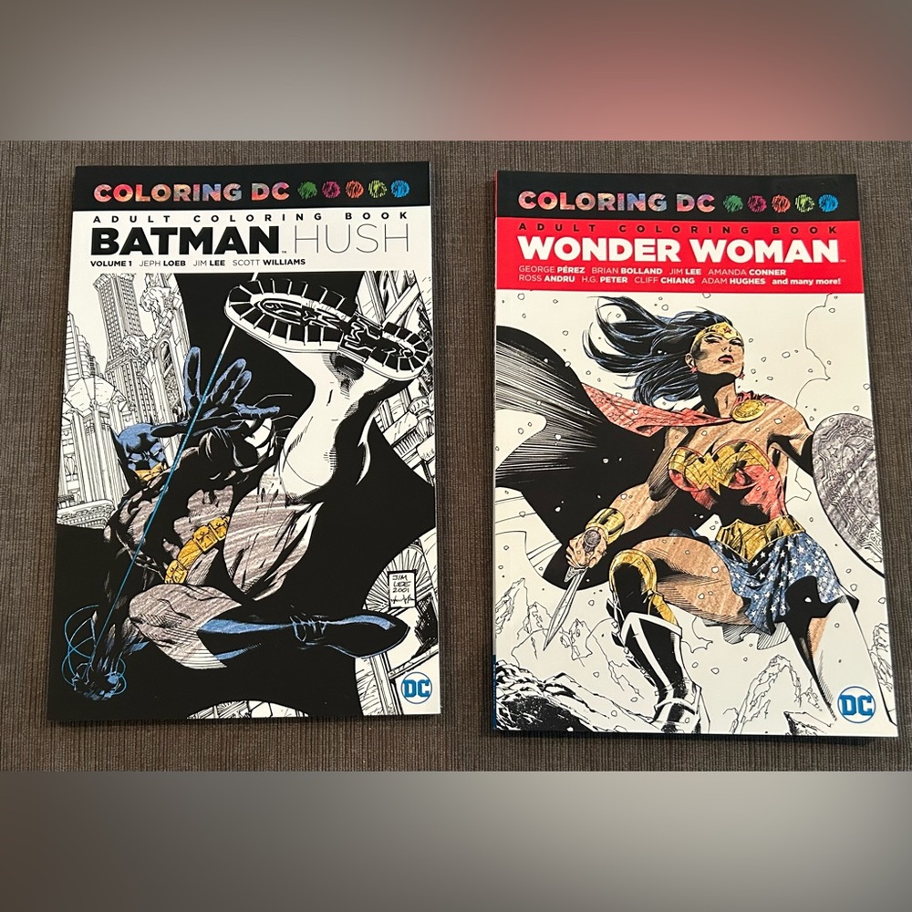 DC Marvel Batman or Wonder Woman Coloring Book NEW